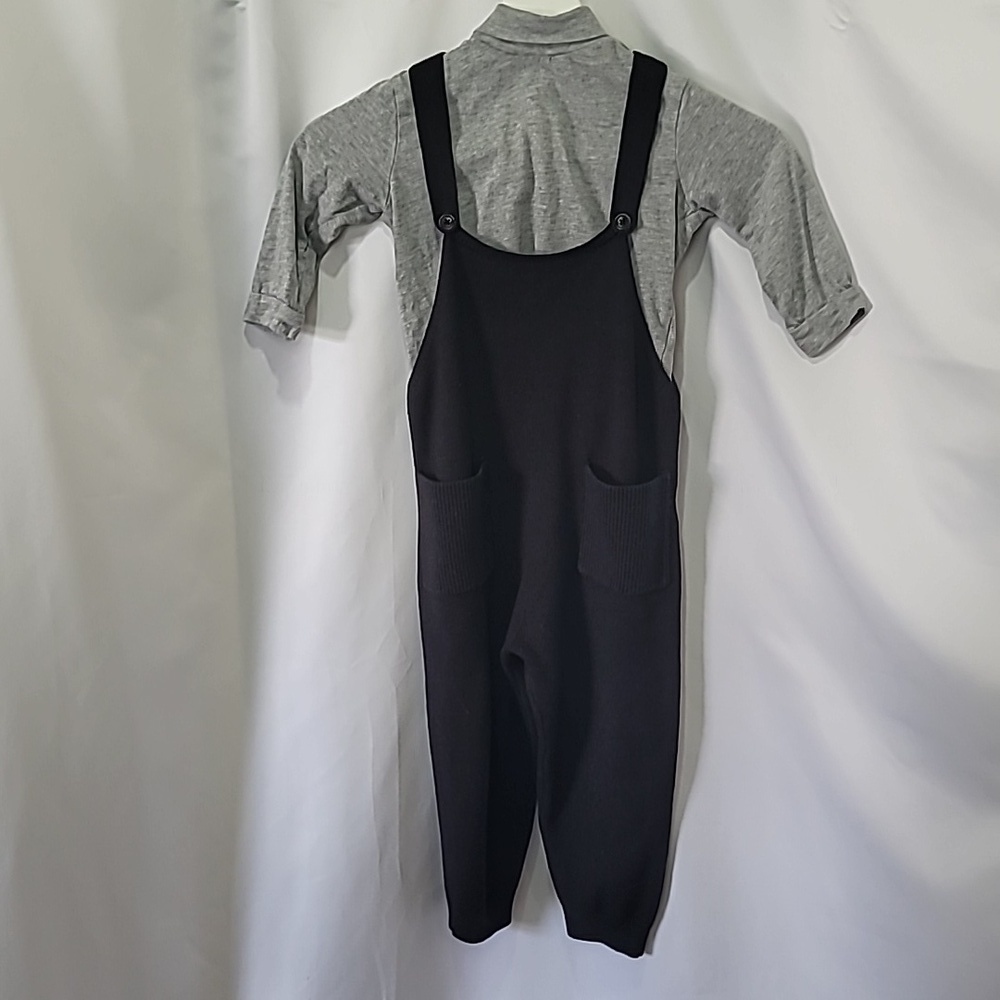 5/$30 ZARA Mock Neck Long Sleeve + ZARA Knit Overalls